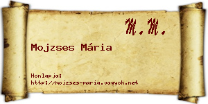 Mojzses Mária névjegykártya