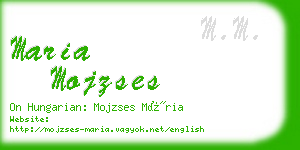 maria mojzses business card